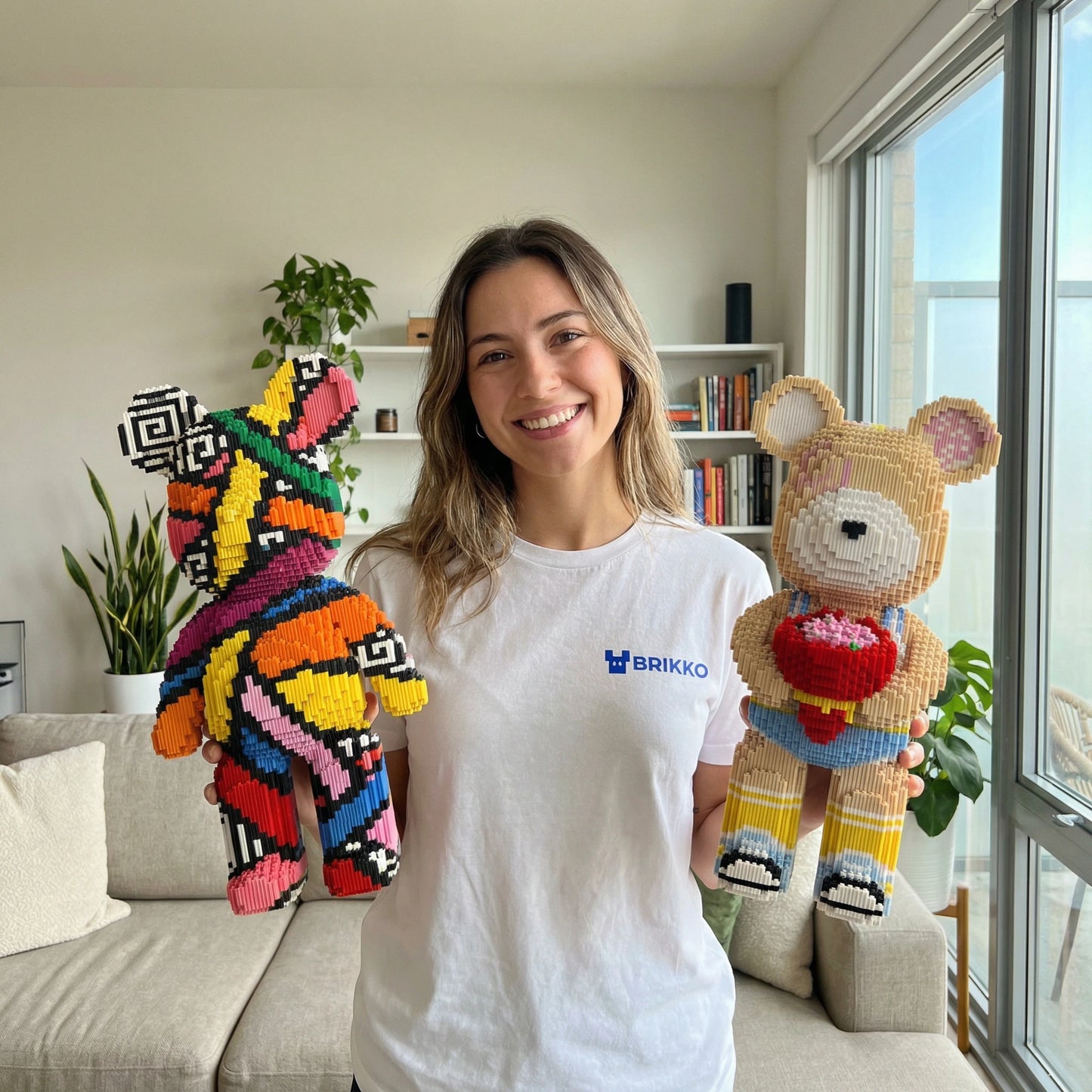 BRIKKO - Ours géant à assembler (43 cm)