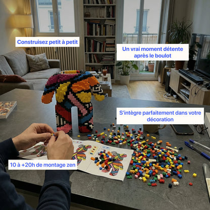 BRIKKO - Ours géant à assembler (43 cm)