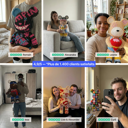 BRIKKO - Ours géant à assembler (43 cm)